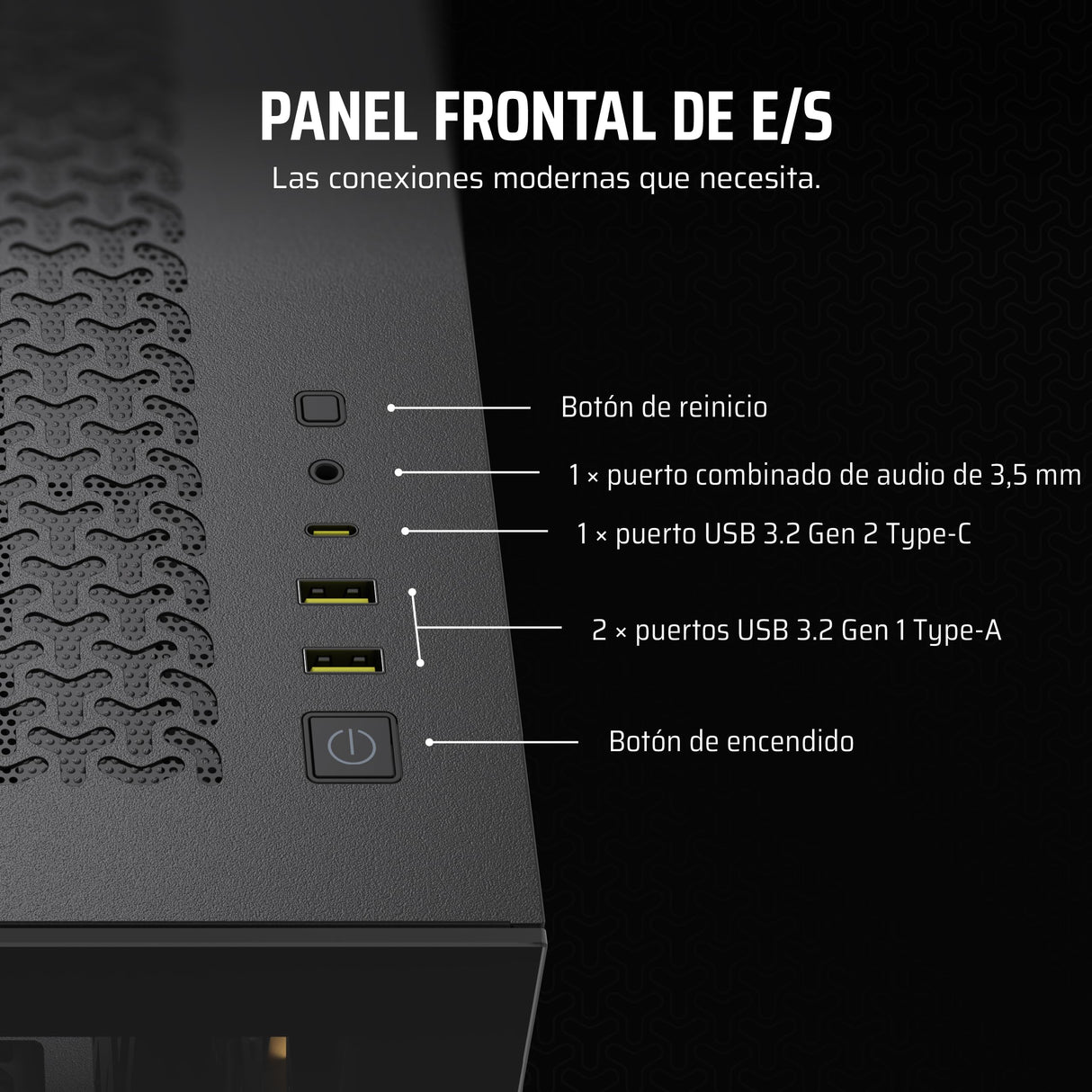 CORSAIR 3500X ARGB Media-Torre ATX Caja de PC - Cristal Templado Panorámico - Compatible Placa Base de Conexión Inversa - 3X Ventiladores CORSAIR RS120 ARGB Incluidos - Negro
