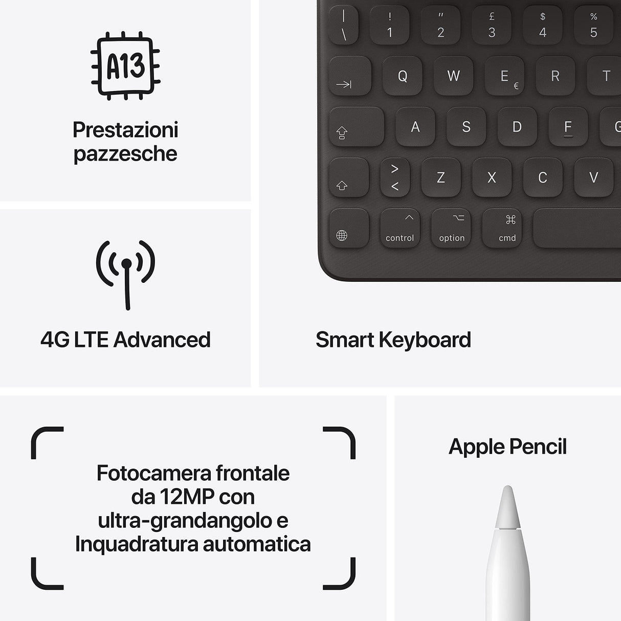 Apple 2021 iPad (de 10,2 Pulgadas con Wi-Fi + Cellular, 256 GB) - Plata (9.ª generación)