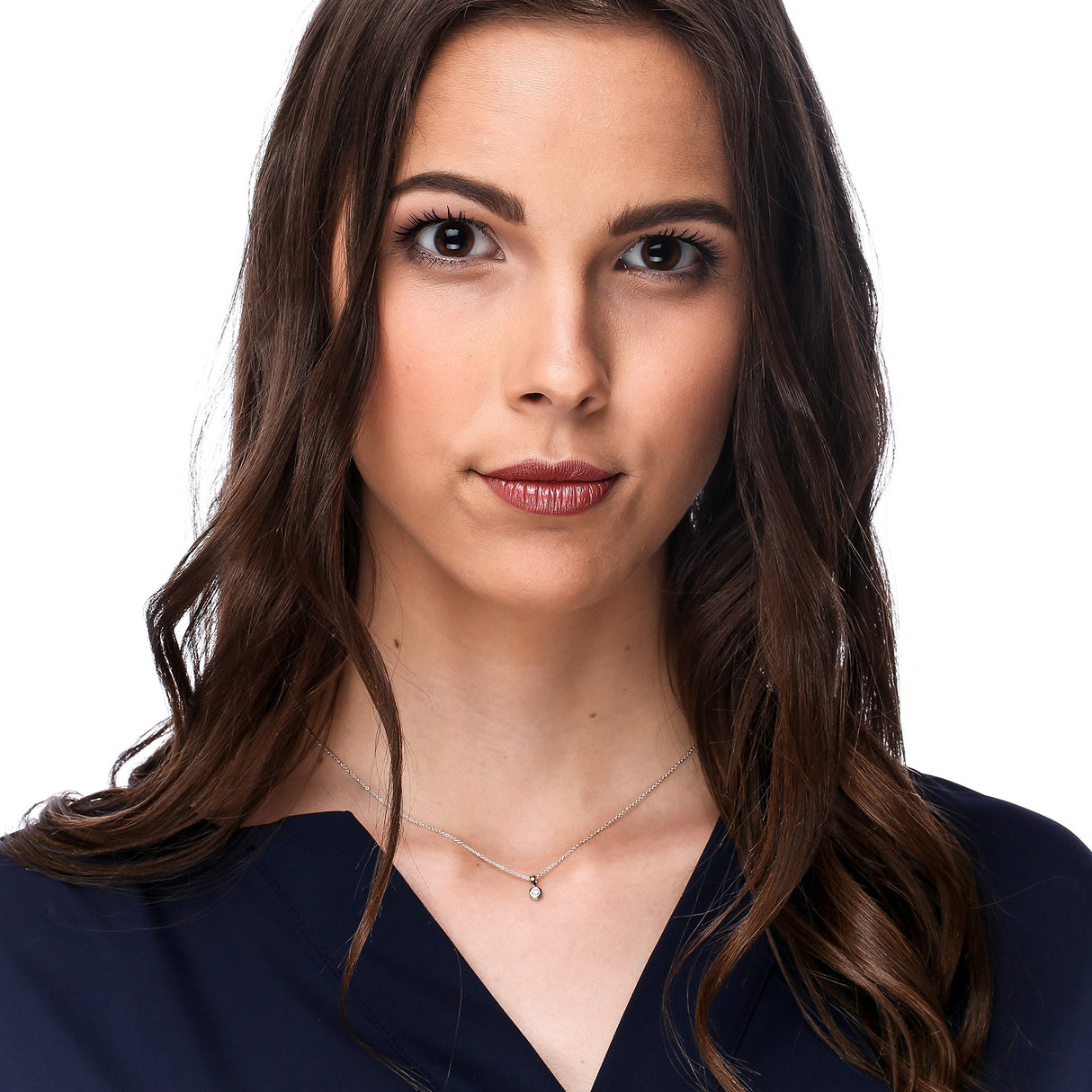 Orphelia Collar con colgante Mujer oro blanco - KD-2030