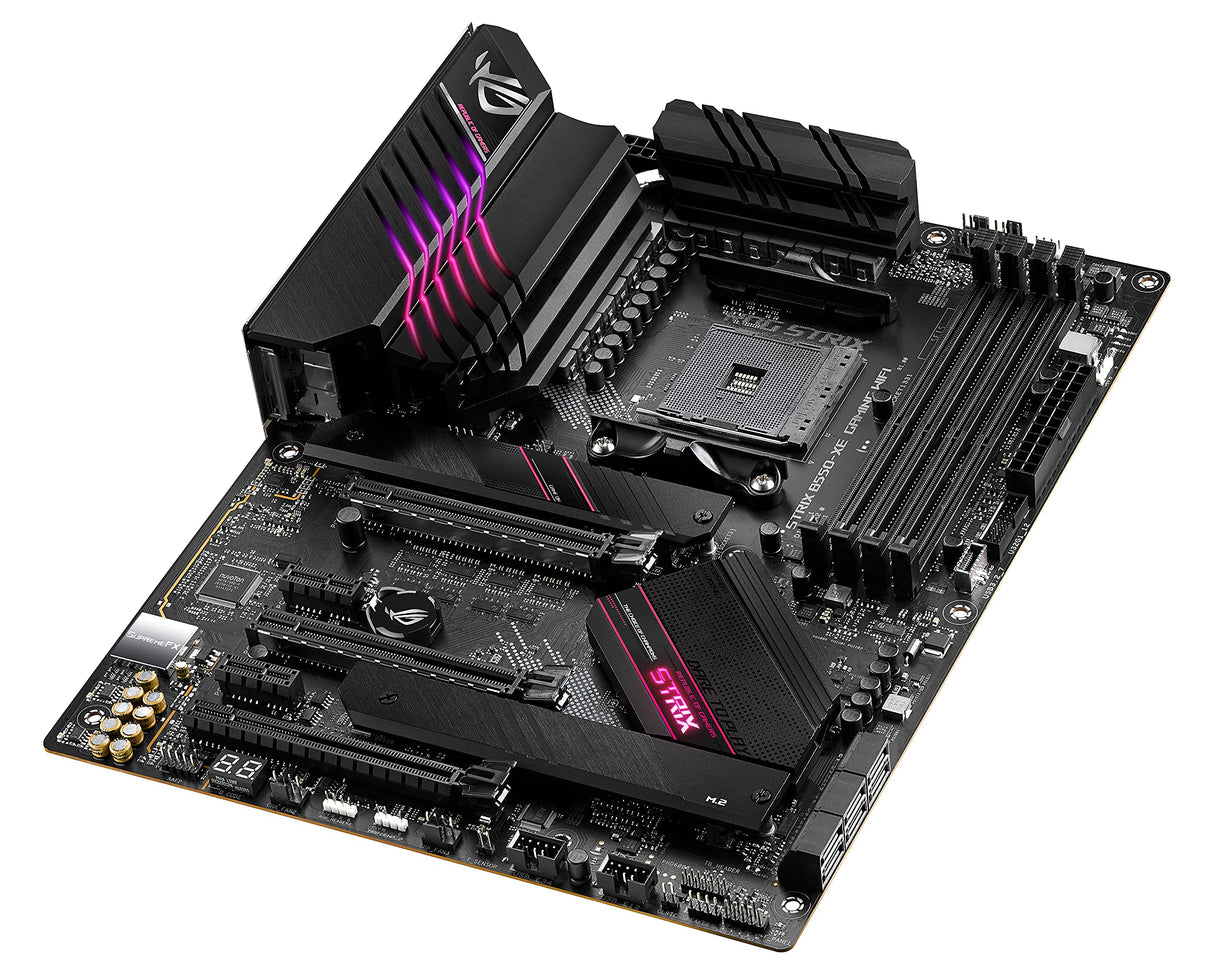 ROG STRIX B550-XE GAMING WIFI - Placa base de gaming ATX AMD B550 Ryzen AM4 (PCIe 4.0, 16 etapas de alimentación, dos ranuras M.2, cuatro ranuras ASUS Hyper M.2 x16 Gen 4, SATA 6 Gbps, USB 3.2 Gen. 2
