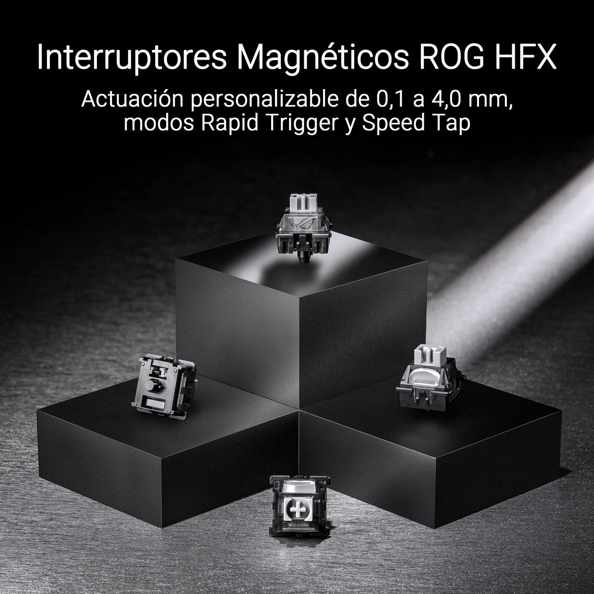 ASUS ROG Falchion Ace HFX Teclado Gaming analógico 65%, interruptores magnéticos ROG HFX, Disparo rápido, Panel táctil, 8000 Hz, amortiguación de Cinco Capas, Carcasa, Teclas ABS, QWERTY Español