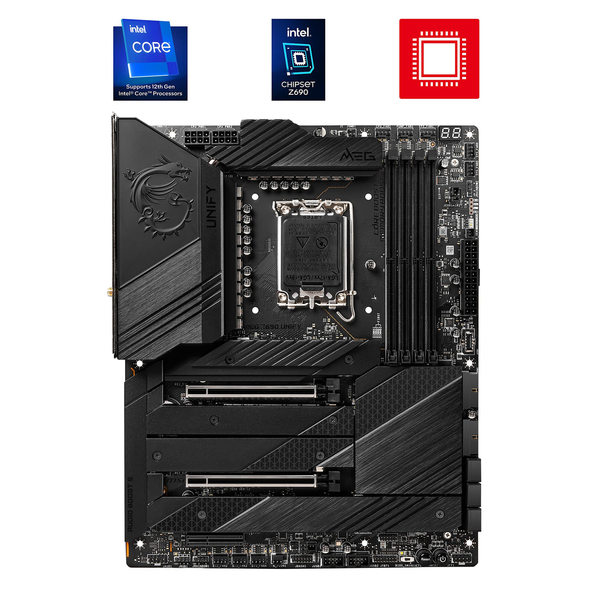 MSI Z690 Unify WIFI Placa Base, ATX - Soporta Procesadores Intel Core 12th Gen, LGA 1700 - Direct 19+2 Phase VRM 105A DDR5 Memory Boost 6666+MHz/OC, 2 x PCIe 5.0 x16, 4 x M.2 Gen4, Dual LAN, Wi-Fi 6E
