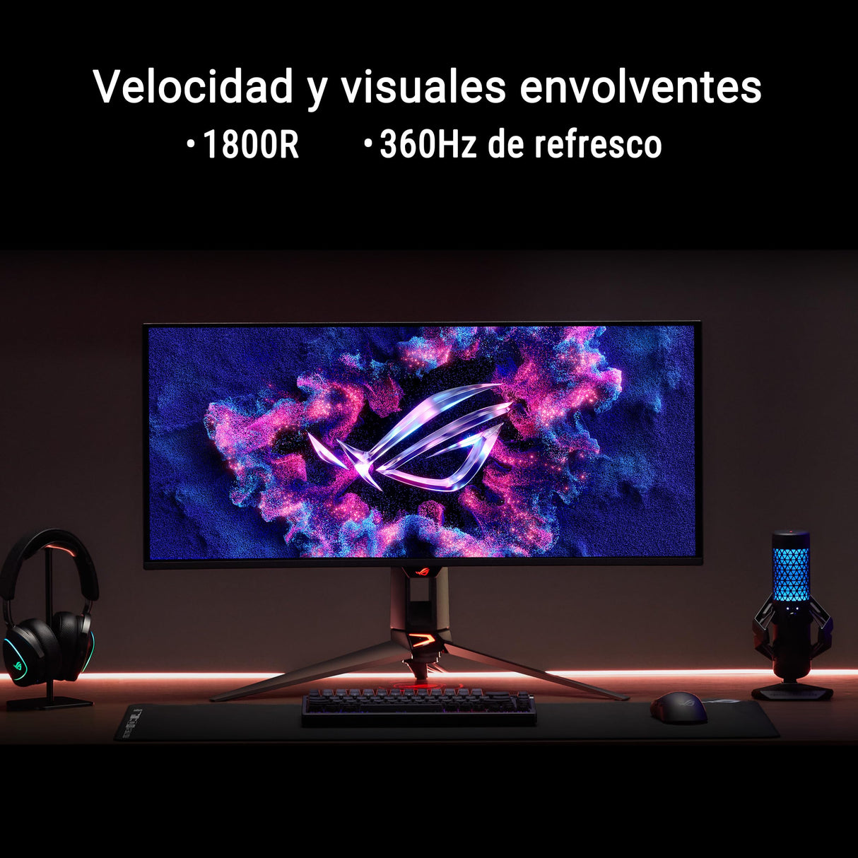 ASUS ROG Swift OLED PG34WCDN - Monitor Gaming QD-OLED de 34" con película BlackShield, 360Hz, 0,03ms, G-Sync, Neo Proximity Sensor, DisplayHDR 500 True Black, DP 2.1a, HDMI 2.1 y USB-C
