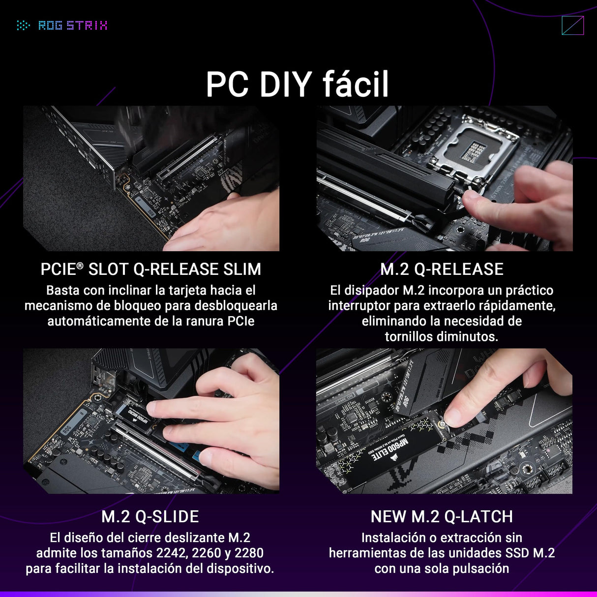 ASUS ROG Strix Z890-F Gaming WiFi - Placa Base ATX, 16+1+2+2 etapas de Potencia, DDR5, PCIe 5.0 Compatible con GPU de última generación, Cinco Ranuras M.2, WiFi 7, AI Overclocking, AI Networking II