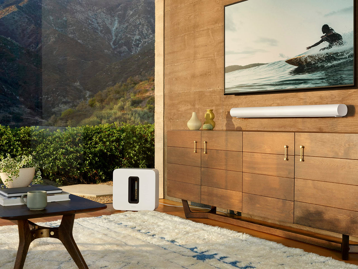 Sonos Arc - la barra de sonido inteligente para la tele, música y mucho más, sonido en 3D con Dolby Atmos, control por voz, color blanco