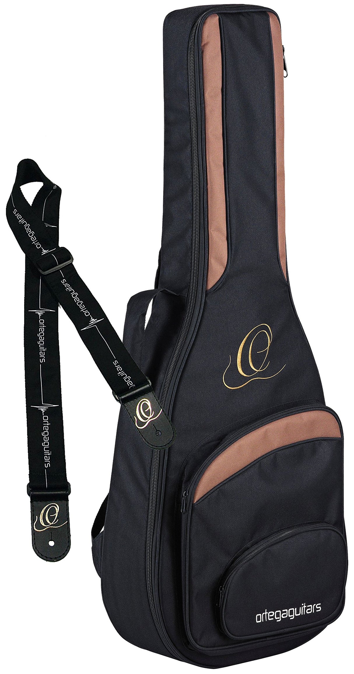 Ortega RCE145LBK - Guitarra electroacústica, abeto y caoba, para zurdos color negro, completo
