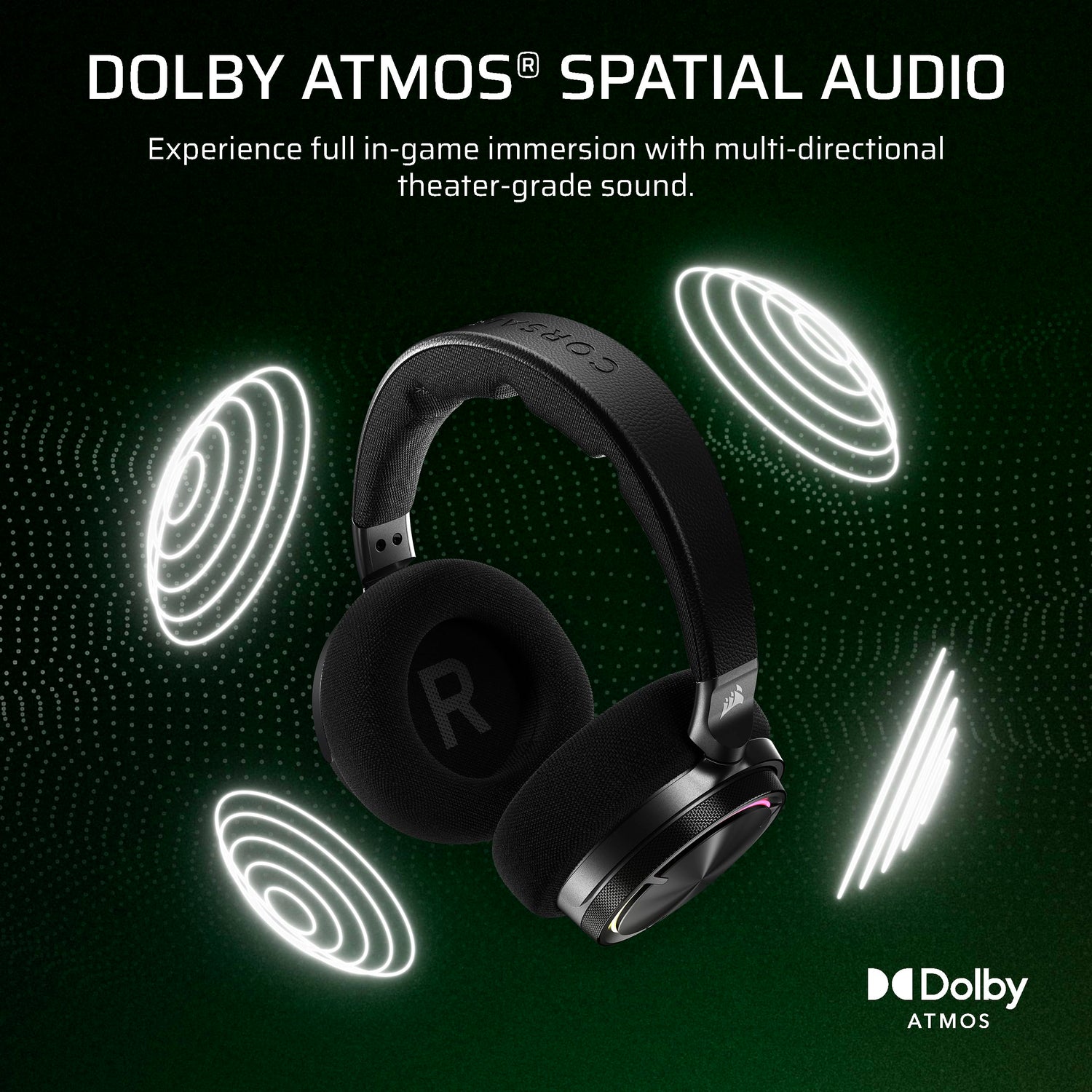 Corsair Virtuoso MAX Wireless para Xbox Auriculares para Juegos con Bluetooth – Dolby Atmos, Cancelación Activa del Ruido, Micrófono de Calidad Broadcast, para Xbox, PC, Mac – Carbono