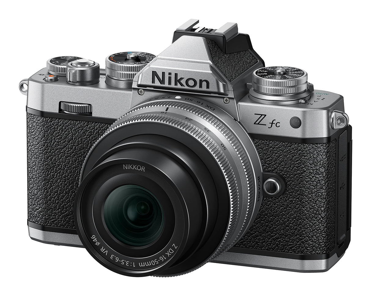 Nikon Z FC - Cámara DX Mirrorless- Kit Cuerpo con Objetivo Z 16-50 y Z 50-250 DXVR, Silver
