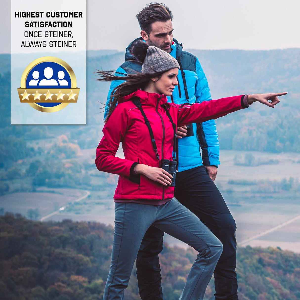 STEINER Prismáticos Skyhawk 4.0 8x32 - Óptica de Calidad Alemana, Detalles nítidos, prácticos, Ligeros, observación de la Naturaleza, los Animales y Las Aves