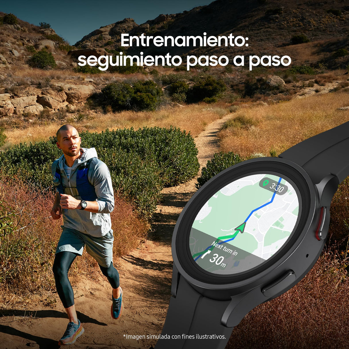 SAMSUNG Galaxy Watch5 Pro LTE, 45 mm + Correa de Recambio - Smartwatch, Control de Salud, Seguimiento Deportivo, Batería de Carga Rápida, Negro (Versión Española)