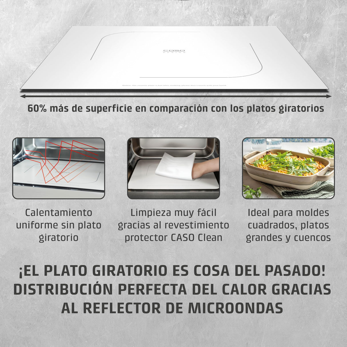 Caso MG20C Encimera 20L 800W Negro, Acero inoxidable - Microondas (Encimera, 20 L, 800 W, Botones, Giratorio, Negro, Acero inoxidable, 1000 W)