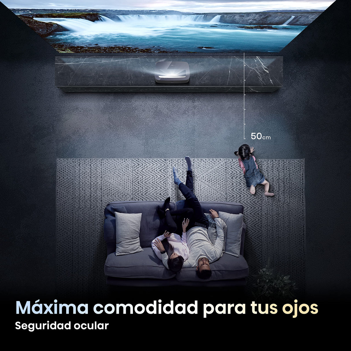 Hisense PL1SE - Laser Cinema PL1SE 4K 2023 - Proyector Smart TV 4K Tiro Ultracorto 80-120", Fuente láser, 2100 Lumens ANSI, Contraste 3000:1 Nativo, Dolby Vision-Atmos, Airplay, HDMI 2.1, Alexa