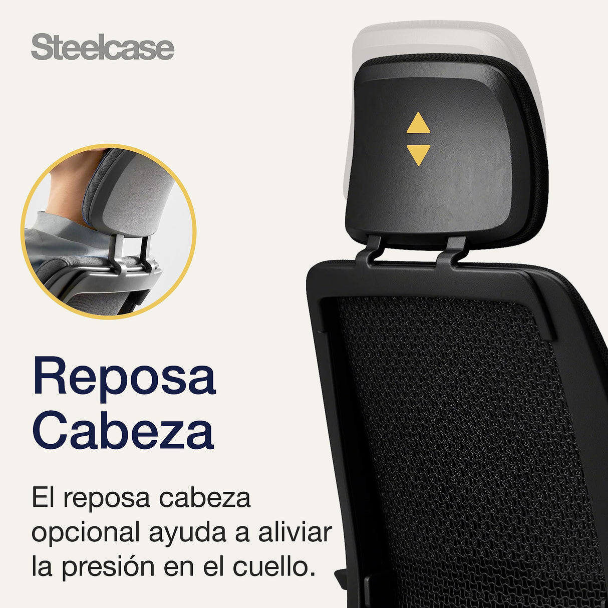 Steelcase Series 2, silla de oficina ergonómica con sujeción lumbar, brazos 4D y reposa cabeza regulables, respaldo de malla Ónix