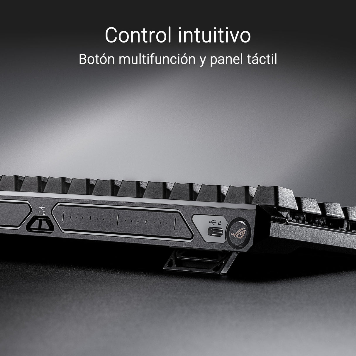 ASUS ROG Falchion Ace HFX Teclado Gaming analógico 65%, interruptores magnéticos ROG HFX, Disparo rápido, Panel táctil, 8000 Hz, amortiguación de Cinco Capas, Carcasa, Teclas ABS, QWERTY Español