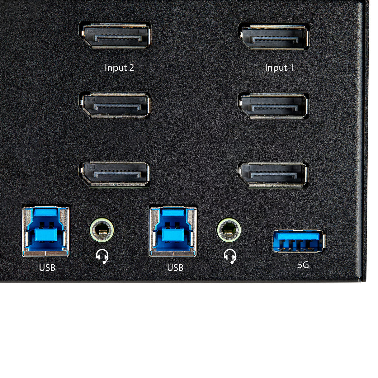 StarTech.com Switch Conmutador KVM de 2 Puertos DisplayPort 4K para 3 Monitores - Vídeo de 4K y 60Hz Ultra HD HDR - Hub Ladrón USB 3.0 de 2 Puertos y 4 Puertos USB 2.0 Audio HotKey TAA (SV231TDPU34K)