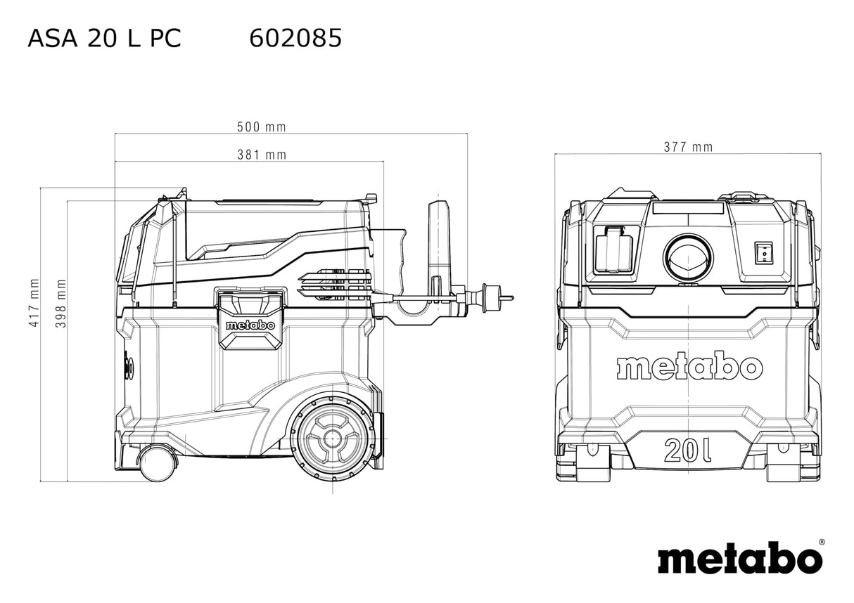METABO 602085000 Aspiradora de seguridad