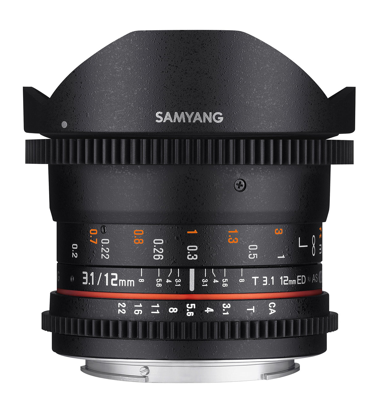 Samyang F1312105101 - Objetivo para vídeo VDSLR para Sony A (Distancia Focal Fija 12mm, Apertura T3.1-22 ED AS NCS, Ojo de pez), Negro