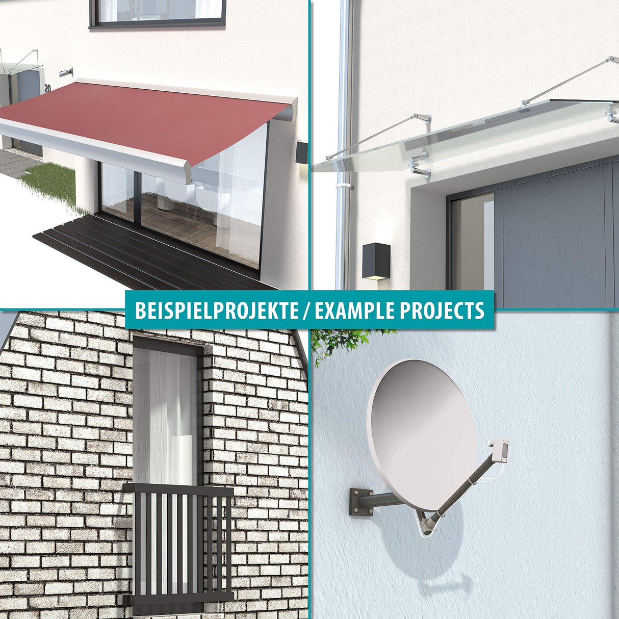 TOX 084100102 Sistema de Montaje de Cargas Pesadas, Metálico, 20x M12x300 mm