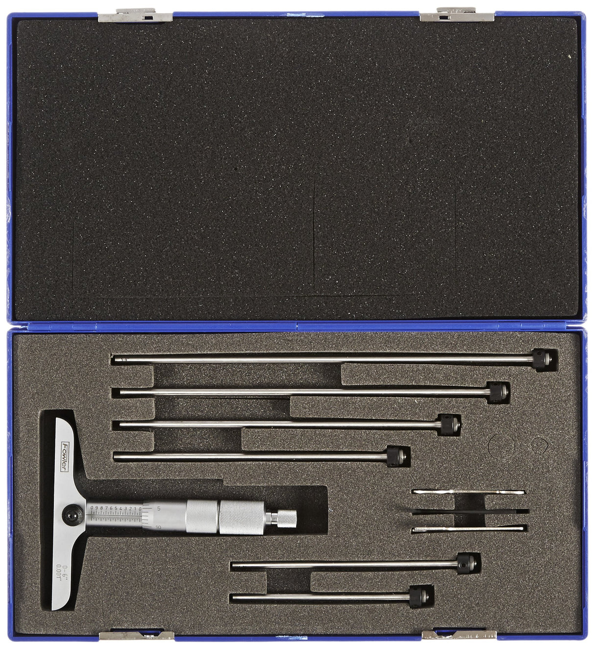 Fowler - Micrómetros de profundidad para ahorro (0,001 pulgadas), 0-6" Range, 0.001" Resolution, 1