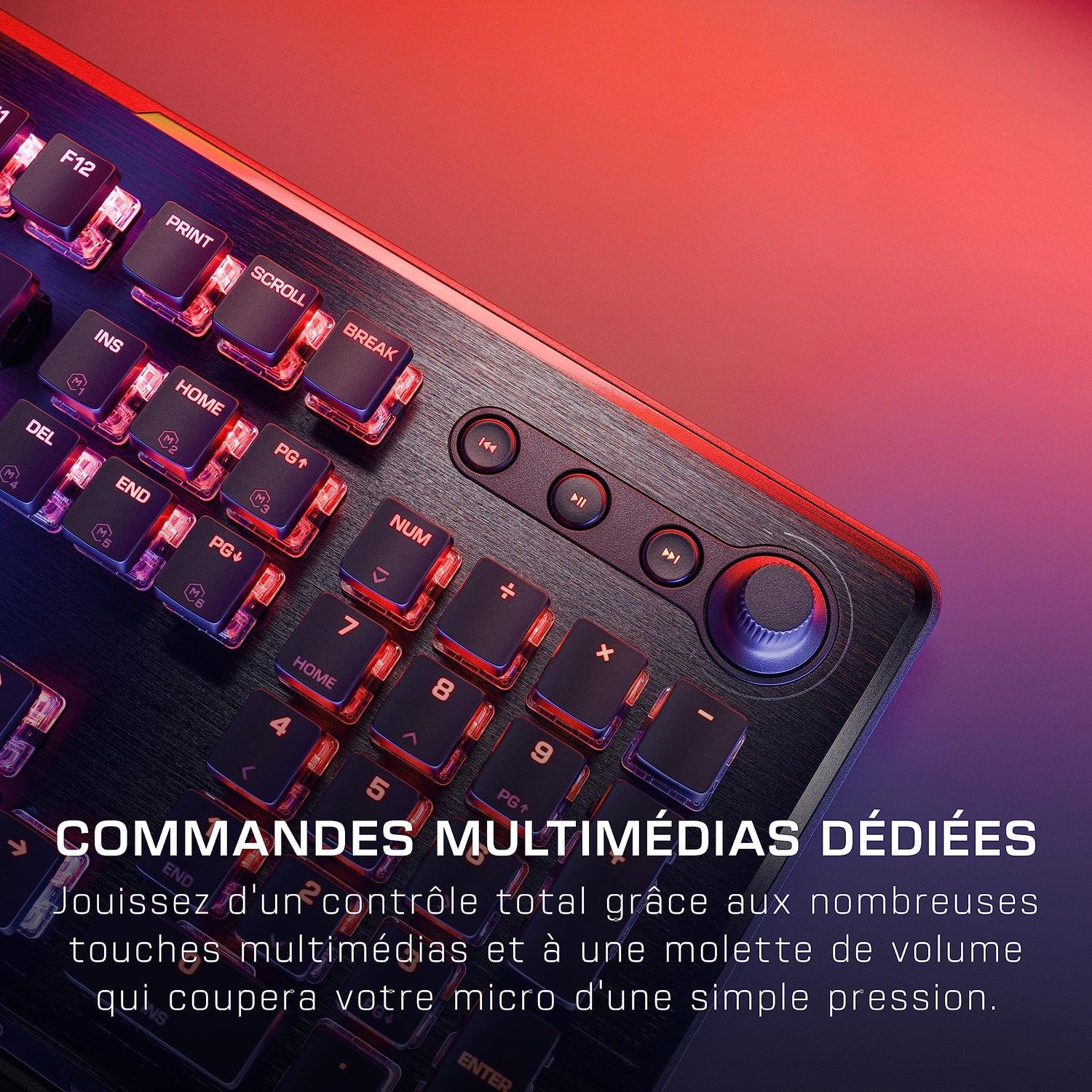 ROCCAT Vulcan II – Teclado mecánico para Juegos para PC, Teclas retroiluminadas RGB Personalizables, reposamuñecas extraíbles, Titan II Linear Switches, Negro