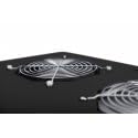 DIGITUS Unidad de ventilador de techo para armario de servidores de la serie Unique, 4x ventilador, termostato, negro (RAL 9005)