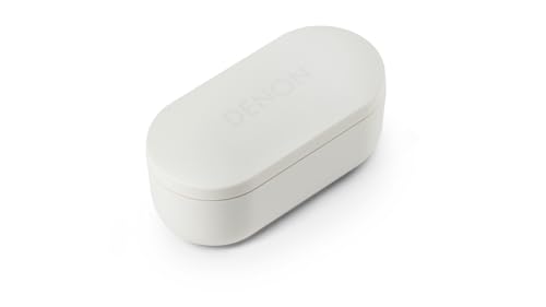 DENON PerL True Wireless Earbuds, Perfil de Sonido Personalizado, Auriculares con cancelación de Ruido, Auriculares Resistentes al Agua, con micrófonos Integrados y batería de Larga duración - Blanco