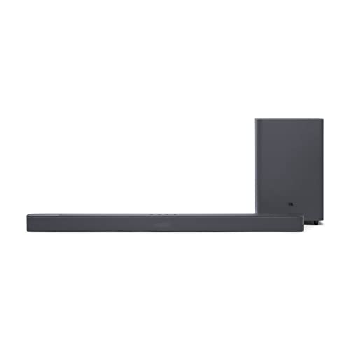 JBL BAR 2.1 Deep Bass MK2 Barra de sonido de 2.1 canales para TV inalámbrica y subwoofer, control remoto, JBL Surround, Deep Bass, Dolby Digital, HDMI ARC y conexión óptica, 300 Watt, negro