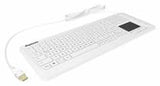 KeySonic 28091 KSK-6231 INEL Teclado Industrial (touchpad Iluminado, USB, Impermeable IP68) Blanco