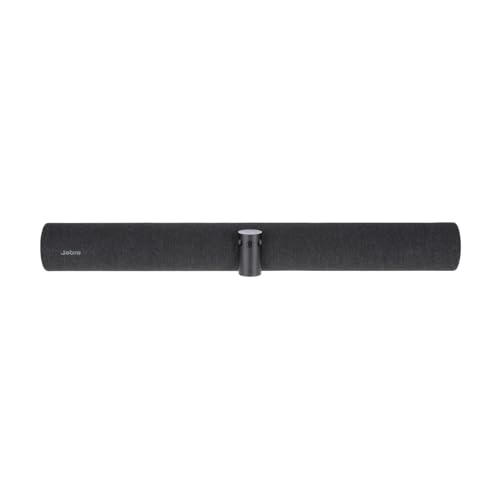 Jabra PanaCast 50 Barra de vídeo panorámico 4K, Cámara de videoconferencia para salas pequeñas y medianas, Campo de visión de 180° y 8 micrófonos, Conector UE, Negro