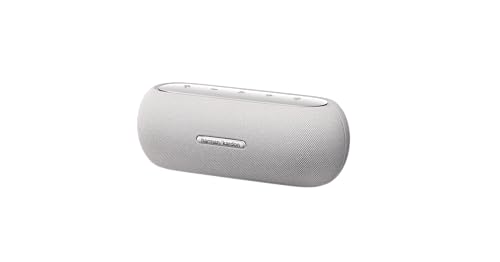 Harman Kardon Luna, Altavoz portátil, Resistente al Agua y al Polvo, con diseño Elegante, tecnología Bluetooth, Puerto USB y duración de batería de hasta 12 hrs, Gris