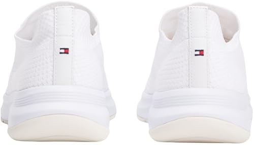 Tommy Hilfiger Runner Sneaker Mujer Knit Low Top, Blanco (White), 38