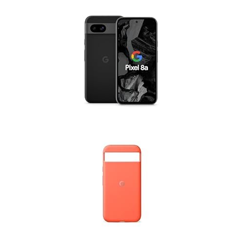 Google Pixel 8a 256GB, Obsidiana + Funda Pixel 8a Coral