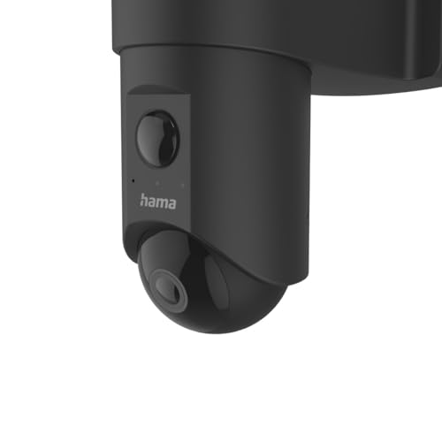 Hama | Cámara de vigilancia Exterior, 1080P, Sensor de Movimiento y luz, Full HD, Compatible con Amazon Alexa y Google Assistant.