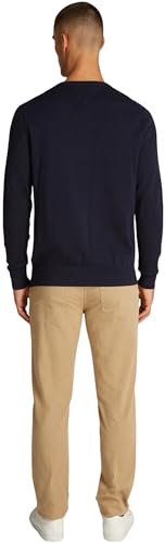 Tommy Hilfiger Jersey Hombre Essential Cotton con Cuello de Pico, Azul (Desert Sky), XL