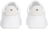 Tommy Hilfiger Court Sneaker Mujer Detail Essential de Piel, Blanco (White), 41