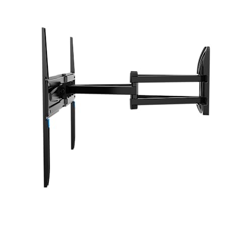 Meliconi Space System DUALMOTION 600 Easy, Soporte de Pared con Doble Brazo y Doble Rotación, Soporte para TV de Pantalla Plana de 40" a 82", Compatible con VESA 300-400-600, Capacidad de 45kg, Negro