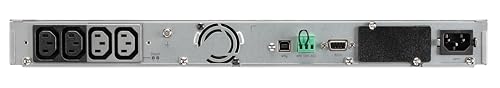 Eaton - Inversor 5P 650 IR G2 - Line Interactive UPS Rack 1U - 5P650IRG2 - Potencia 650VA (4 Tomas IEC C-13 10A, Protector contra sobretensiones, batería) - Pantalla LCD gráfica - Negro