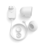 Philips Hue Secure Cámara de Video Vigilancia Inteligente con Base para Exteriores o Interiores, Versión con Cable, Full HD Video, Control de Seguridad e Iluminación en una Sola App, Blanco