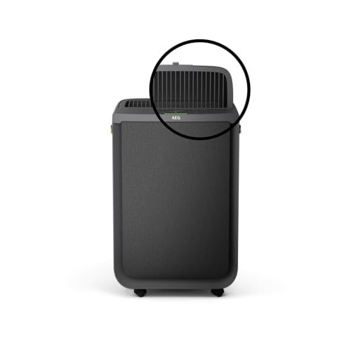 AEG APU72771DG Purificador de Aire, Filtro HEPA, Elimina 99,5% Bacterias, Capacidad hasta 70m2, 3 velocidades, Táctil, Control por voz, Wi-fi, Sensor humedad/temperatura, Filtrado 4 etapas, Gris