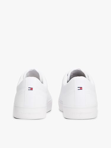 Tommy Hilfiger Sneaker con Suela Vulcanizada Hombre Core Low de Piel, Blanco (White), 43