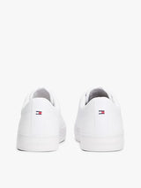 Tommy Hilfiger Sneaker con Suela Vulcanizada Hombre Core Low de Piel, Blanco (White), 43