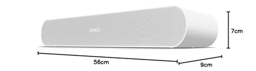 Sonos Ray - Barra de Sonido compacta para la Tele y la música - Blanco