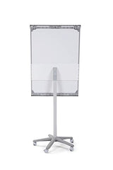 Bi-Office Pizarra Magnética con caballete móvil Smart, rotafolios con ruedas, marco de aluminio de 70 x 100 cm