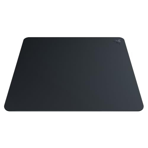 Razer Atlas - Alfombrilla de ratón de Cristal (Cristal Templado Premium, Resistente a la Suciedad y los arañazos, Movimientos del ratón más silenciosos, Base de Goma Antideslizante) Negro