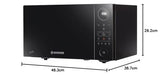 Hoover Chefvolution HMGI25TB - Microondas con grill, 25 litros, 900W - 1000W, Inverter, 32 programas, 6 niveles de potencia, Inicio diferido, Express cooking, Negro