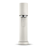 SodaStream ensō - Máquina de agua con gas y soda | Pack 1 botella 1 L compatible con lavavajillas + 1 recarga de gas de 60 L para Clipser | Acabado blanco arena