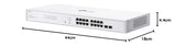 TP-Link Festa FS318GP - Switch PoE+ Gigabit de 18 Puertos, 16 Puertos PoE, Presupuesto de 150W, Gestión en la Nube, QoS para Videovigilancia y Redes Empresariales