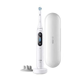 Oral-B iO – 8S – Go Electric – Cepillo eléctrico recargable, 1 cepillo blanco con tecnología magnética, pantalla a colores, 1 cabezal y 1 funda de viaje Premium