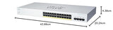 Cisco Switch inteligente Cisco Business CBS220-24T-4G | 24 puertos GE | 4 SFP de 1 G | 3 años de garantía limitada de hardware (CBS220-24T-4G-EU)
