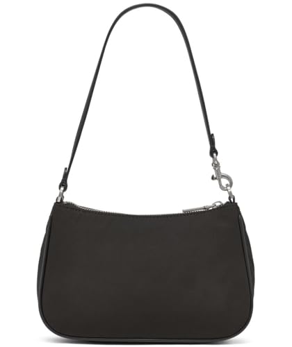 DKNY Jenny Top Zip Shoulder Bag, 100% poliéster con Ribete de Poliuretano Mujeres, Negro, Medium